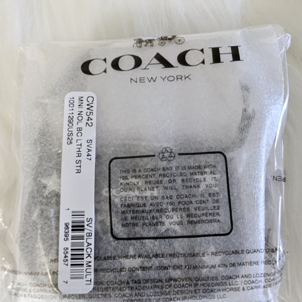 Coach Black Mini Bag with Silver Stars - Picture 2 of 5